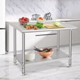 thumbnail image 2 of Stainless Steel Work Table - Heavy Duty Kitchen Prep Table Workbench, NSF Commercial Work Table with Adjustable Under Shelf, Food Prep Worktable for Hotel, Garage, Restaurant, Home - 48 x 30 Inch, 2 of 8