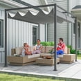 thumbnail image 2 of Outsunny 10' x 7' Patio Pergola with Retractable Canopy, 2 of 10