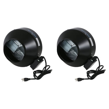 Hurricane 8" Commercial Grade Inline Wall Fan For Ventilation Use (2 Pack)