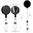 thumbnail image 2 of 2 Pack - Retractable ID Name Badge Holder Reels-Black, 2 of 6