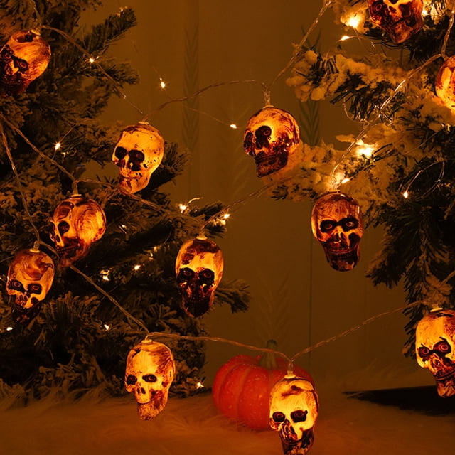 EGNMCR Outdoor Lights Patio Lights Halloween Garden Party Decorative Lights Battery Box String Lights lantern string