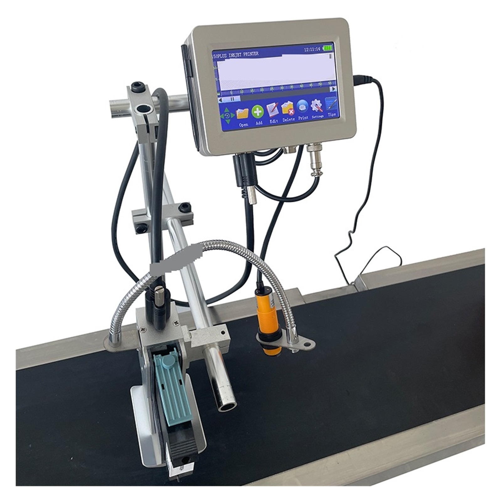 12.7mm 24 Languages Automatic Coding Machine Expiry Date Printer Mask Printer Online Inkjet Printer Thermal Inkjet Printer ,Excellent Scanning Performance