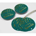 thumbnail image 4 of Inkdotpot Pack Of 50 Real Gold Foil Paper Tags Let Love Sparkle Wedding Favor Hang Tags, 4 of 6