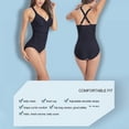 thumbnail image 2 of Women‘s V-Neck One Piece Swimwear Back Cross Tummy Control Bathing Suit, 2 of 9