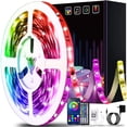 thumbnail image 1 of LED Strip Lights Kit Flexible Color Changing / RF Remote Wireless/ Smart Phone APP Controlled /Sync to Music /Waterproof Led Lights Strips 5050 RGB - christmas decoration -16.4ft/5m, 1 of 10