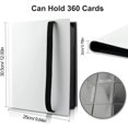 thumbnail image 2 of serony Collectible Card Binder Album 360 Card Holder 9 Pockets Trading Card Binder Album Large-capacity Card Binder Notebook for Birthdays Christmas and Parties White, 2 of 9