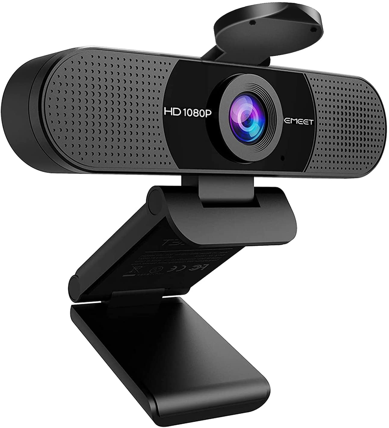 EMEET 1080P Webcam with Microphone, C960 Web Camera, 2 Mics ing Webcam with Privacy Cover, 90°View Computer