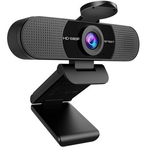 EMEET 1080P Webcam avec Microphone, C960 Caméra Web, 2 Mics ing Webcam avec protection de la vie privée, 90°View Computer