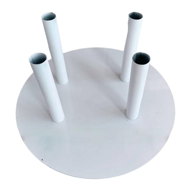 Siruishop Flower Pole Display Stand Base Flower Holder Stand Centerpiece Round Iron Flower Holder Rack for Reception DIY Florist Crafts Four Holes