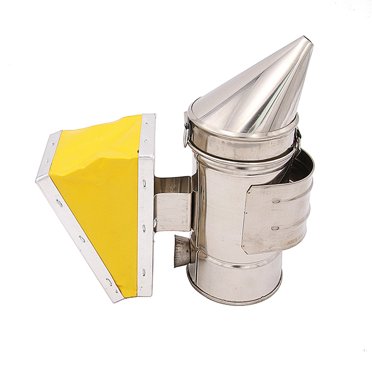 Yeacher Bee Hive Smoker Bee Keeper Smoker Stainless Steel Heat Chamber Yellow Bellow Beekeeping Equipment Bee Smoker for Beekeeper