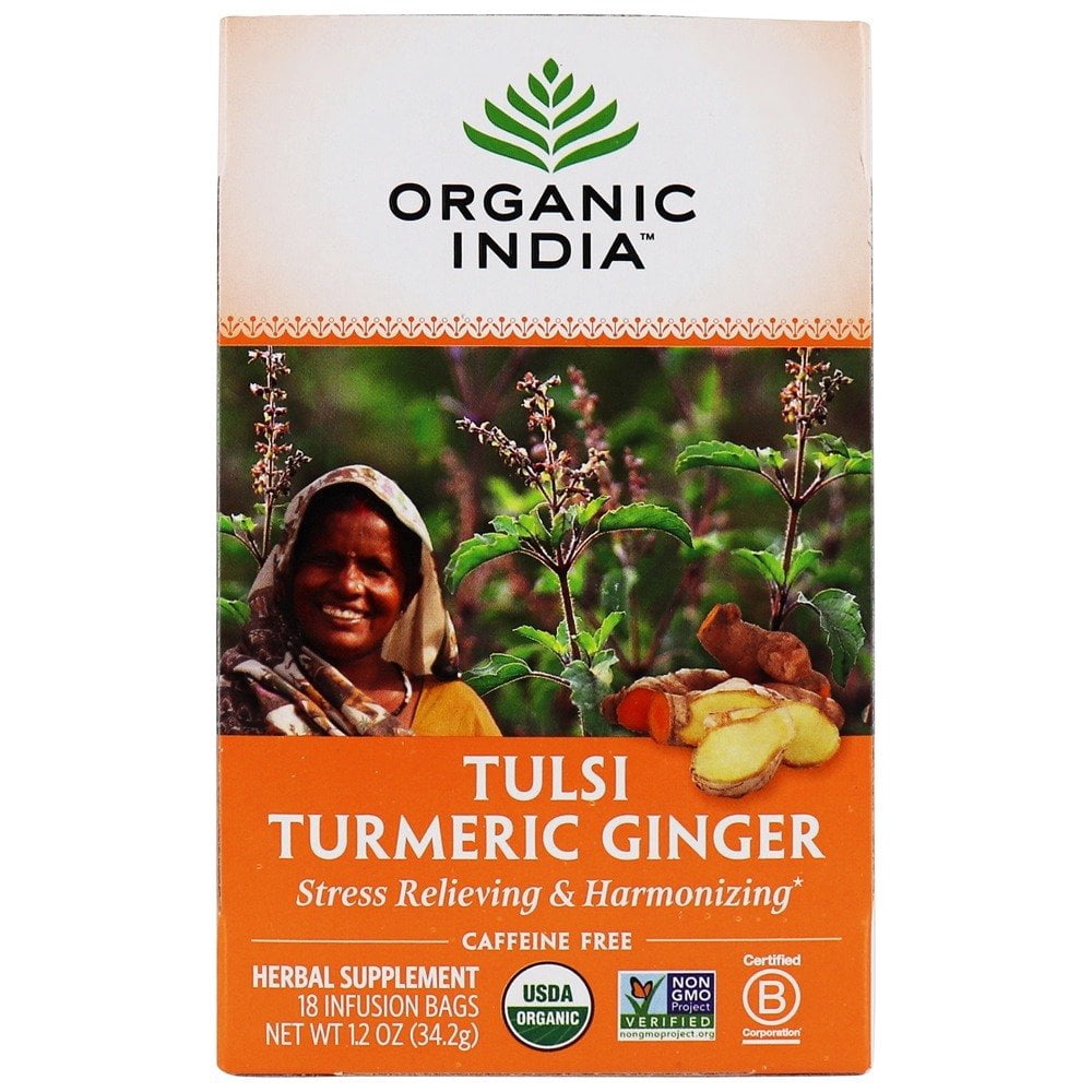 Organic India - Tulsi Tea Turmeric Ginger - 18 Tea Bags