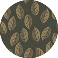 thumbnail image 1 of Ahgly Company Tapis Rond Lavable en Machine Intérieur Transitionnel Marron Chocolat, 8 Pieds Rond, 1 of 7