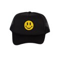 thumbnail image 1 of Gravity Threads Smile Face Embroidery Adjustable Trucker Hat - Smile - Black, 1 of 2