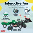 thumbnail image 3 of DOLU Pedal Ride On Tractor with Full Ranchero Trailer, Kids Toy Vehicle with Front Loader, 3 of 10