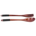 thumbnail image 3 of FLAMEEN Wooden Tableware,Japanese Style Cutlery Set Wooden Spoon Fork Soup Teaspoon Kitchen Cooking Utensil Tools,Wooden Soup Teaspoon, 3 of 8