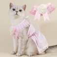 thumbnail image 1 of CBFFDC Pet Neck Circle Pet Collar Princess Style Three dimensional Flower Lace Comfortable Wear Elastic Strap Up Adorable Triangle Dogs Cats, 1 of 6