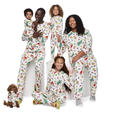 The Grinch Kids' Gender Inclusive Two Piece Holiday Pajama Set