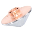thumbnail image 1 of Cutting Machine Head,  Nozzle 11mm Thread  Plated Copper High Hardness Dual Optical Fibre  For Working 1.4mm / 0.055in Aperture, 1 of 8