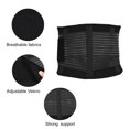 thumbnail image 4 of Unique Bargains Breathable Back Brace Lumbar Support Mesh Design Adjustable Straps Lower Back Brace Black Size 2XL, 4 of 7