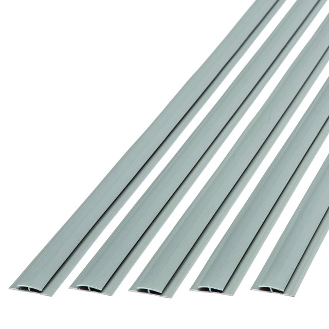 FASÃDE 47 in. Decorative Vinyl Divider Trim Argent Silver (5 Pack)