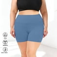 thumbnail image 2 of BLVB Womens Plus Size Biker Yoga Shorts High Waisted Stretchy Non-see Through Workout Athletic Gym Shorts, 2 of 7