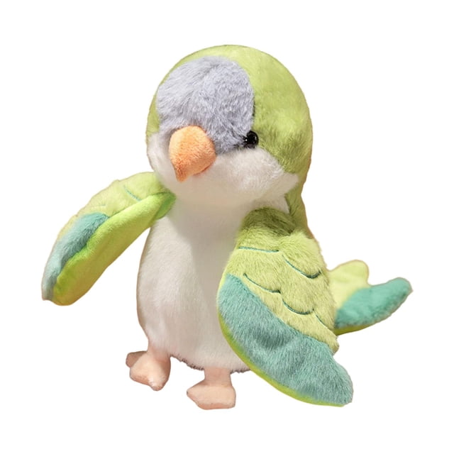 HILABEE Parrot Hand Puppet 20cm Stuffed Animal for Telling Story Preschool Role Play Green