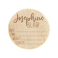 thumbnail image 1 of Mikilon World Birth Announcement Sign - Wooden Plaque For Baby Name And Birth Detai, 1 of 1