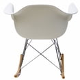 thumbnail image 4 of Nicer Furniture Matte Finish Modern Style Melded Plastic White Arm Chair, 4 of 5