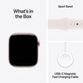 thumbnail image 3 of Apple Watch Series 10 GPS 46mm Rose Gold Aluminum Case with Light Blush Sport Band - M/L, 3 of 9