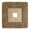 thumbnail image 1 of Benzara BM205838 Square Sandstone Wall Decor with Ribbed Details, Brown & Beige - Large, 1 of 2