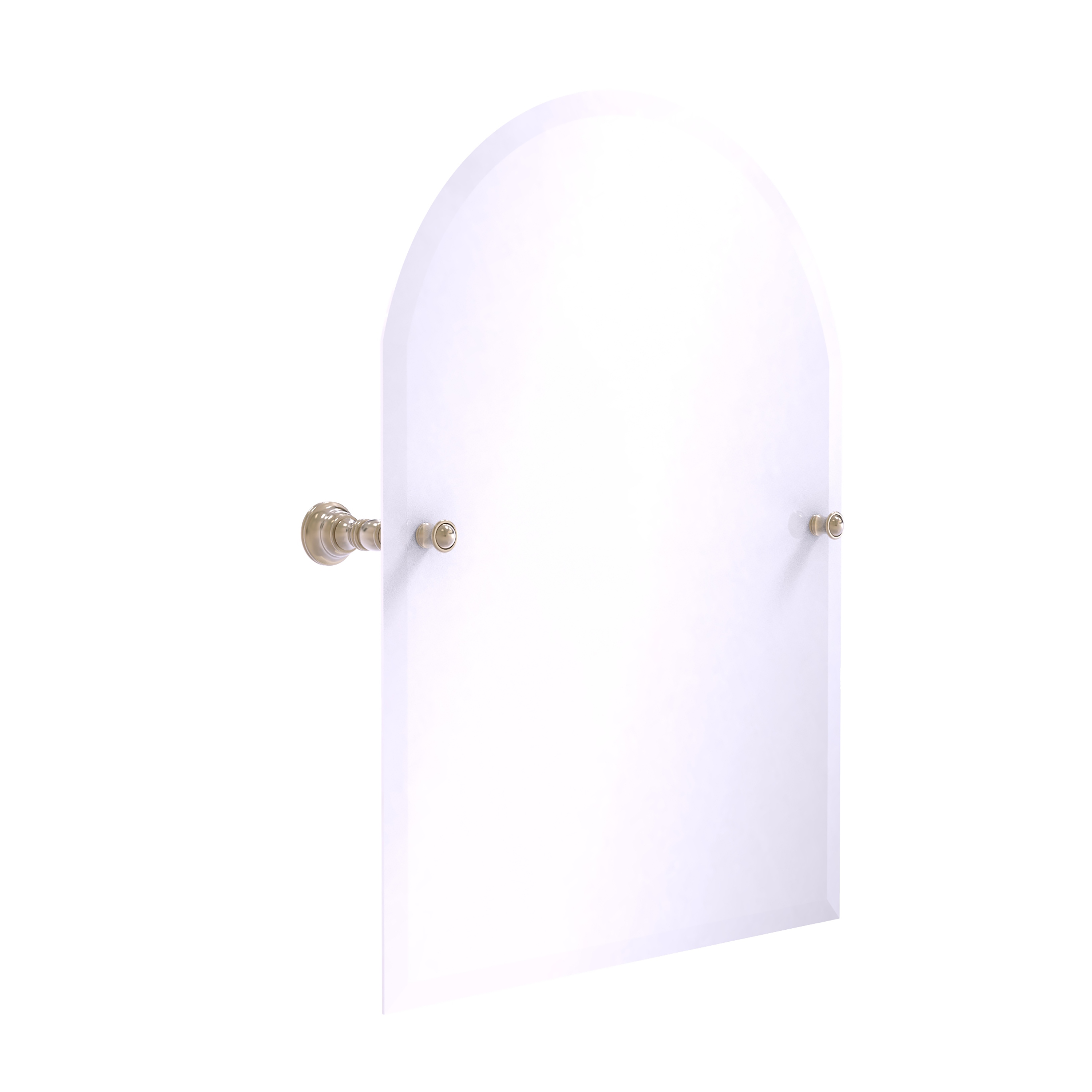 Miroir Inclinable Sans Cadre à Sommet Arqué de la Collection Carolina avec Bord Biseauté