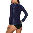 thumbnail image 5 of Charmo Haut Maillot Dermoprotecteur à Manches Longues à Fermeture Éclair devant pour Femmes, Protection Solaire, Chandail de Bain, 5 of 5