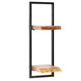 thumbnail image 5 of vidaXL Wall Shelf Set 5 Pieces Solid Acacia Wood and Steel, 5 of 5