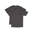 thumbnail image 2 of Hanes T-Shirt à Manches Courtes pour Hommes avec Poche, Lot de 2, S, Gris Fumée, 2 of 2