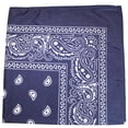 thumbnail image 1 of Unibasic Paisley Polyester Bandana, head wrap, handkerchief (Navy Blue)- 26, 1 of 2