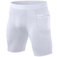 thumbnail image 1 of Shorts d'Entraînement à Fermeture Éclair pour Hommes - Pantalons de Course Serrés, Tissu Durable, Tenue Athlétique/décontractée, 1 of 3