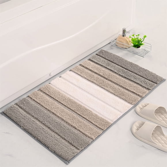 TopLLC Foot Cushions Colorful Striped Bathroom Slip Mat Entrance Door Mat Thickened Bathroom Absorbent Carpet Water absorbing carpet