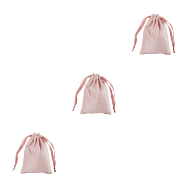 Youkk Super Soft Jewelry Bags Must-Have Storage Solution Easy To Drawstring Bags pink 3Set