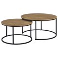 thumbnail image 4 of Coaster Lainey 2-piece Round Engineered Wood Nesting Coffee Table in Mango, 4 of 11