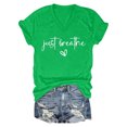 thumbnail image 4 of LUOGENLI T-shirts pour Femme pour Femmes T-Shirt Décontracté de la Saint-Valentin à Imprimé Cœur Lettre Col Rond Manches Courtes T-Shirt T-shirts pour Femmes T-Shirt Graphique Saint-Patrick Vert m, 4 of 4
