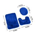 thumbnail image 3 of LSLJS 3 Piece Bathroom Rug Set Household Supplies Solid Color Bathroom Toilet Carpet Anti-Slip Mat Solid Color Bathroom Toilet Floor Mat, 3 of 9