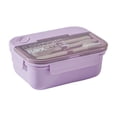 thumbnail image 2 of Dvkptbk Bento Lunch Box for Kids - Large Bento-Style Leakproof Bento Boxes with 4 Compartments Lunchbox with Silverware for Kids Backs To School, Reusable Meal And Snack Containers, 2 of 8