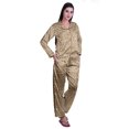 thumbnail image 2 of Moomaya Button Down Pajama Set For Women Notch Collar Nightwear Pants Loungewear, 2 of 6