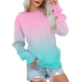thumbnail image 1 of Meichang Sweat-Shirt pour Femmes Manches Longues Col Rond Ample Pull Mode Gris Léger Pull d'Automne avec Poche, 1 of 6
