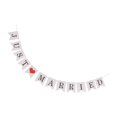 thumbnail image 3 of SHISUYAN JUST MARRIED Wedding Banner Set with Silk Ribbons for Bridal Decoration 11 Pieces 4.7x5.3 Inch, 3 of 8