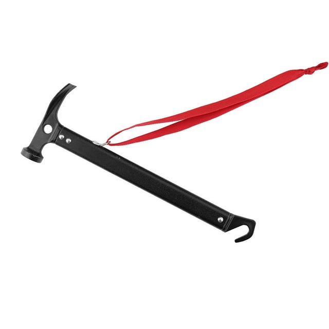 EGNMCR Aluminum Camping Hammer With Hook Portable Lightweight Multi-Functional Tent Stake Hammer For Outdoor Small light