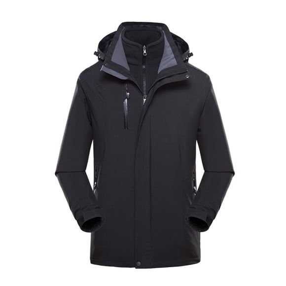 Pisexur Women's Waterproof Ski Jacket Winter Coat Windbreaker Fleece Inner Detachable Hood Snow Hiking Outdoor