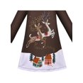 thumbnail image 4 of Robe Fille Café Marron Noël Elk Renne Manches Longues 4 Ans, 4 of 5