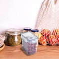 thumbnail image 3 of WHEANG 5 Size Single Clear Plastic Storage Jars Vacuum Proof Fresh Storage Airtight Jars Kitchen Airtight Jars With Lids Proof Crispers, 3 of 3
