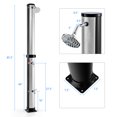 thumbnail image 3 of Gymax 7.2 ft 10 Gallon 2-Section Outdoor Solar-Heated Shower w/ Free-Rotating Shower Head, 3 of 10